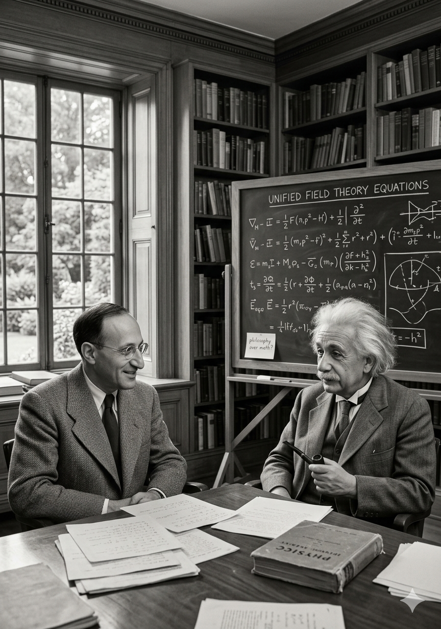 Circa 1954, my physicist father, Eugene Guth, met with Albert Einstein at the Institute for Advanced Study to discuss unified field theory. Einstein, it turned out, was more interested in the philosophy of physics than the math, a topic equally of itnerest to my dad.